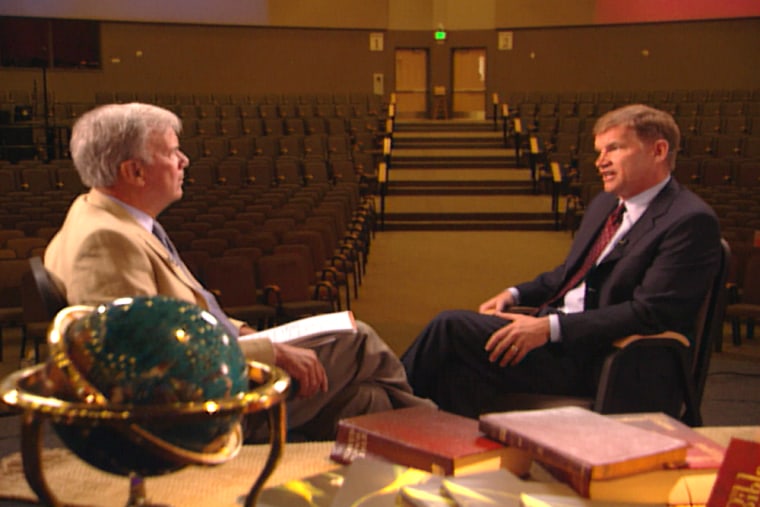 Tom Brokaw interviews Ted Haggard, President of the National Association of Evangelicals, representing 45,000 churches, and New Life Church's pastor.